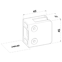 ZAMAK svorka plochá, sklo 6 - 10,76 mm, bez úpravy ZAMAK svorka plochá, sklo 6 - 10,76 mm, bez úpravy